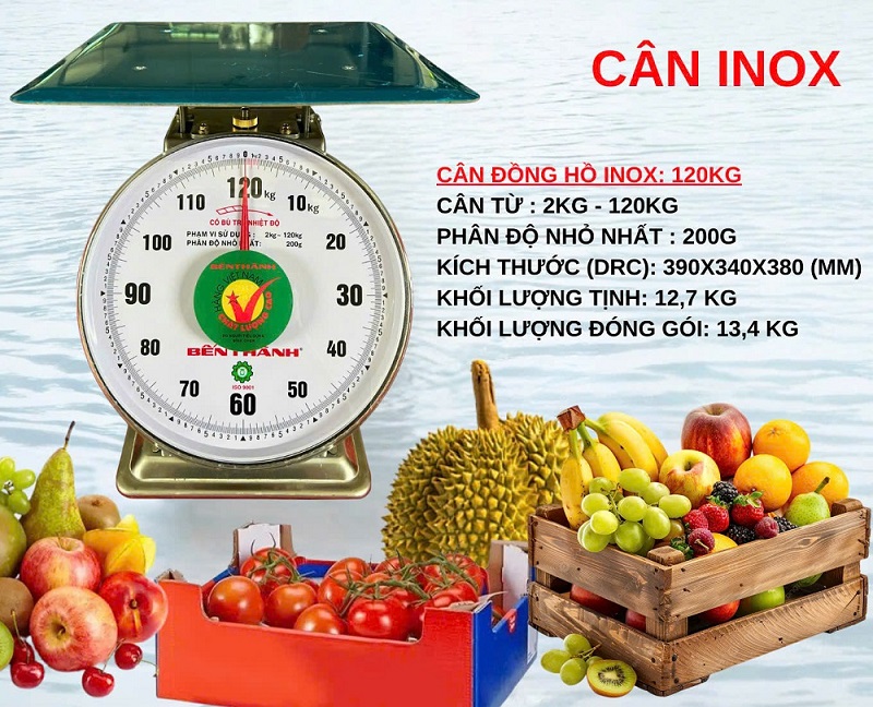 Cân bàn đồng hồ dễ vệ sinh cho tiểu thương
